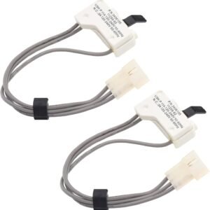 Canamax 3406105 Dryer Door Switch - Compatible with Kenmore Whirlpool KitchenAid 11060012000 11060022010 11060232000 3LER5436EQ0 3LGR5436EQ0 7MBPS8843MQ0 - Pack of 2