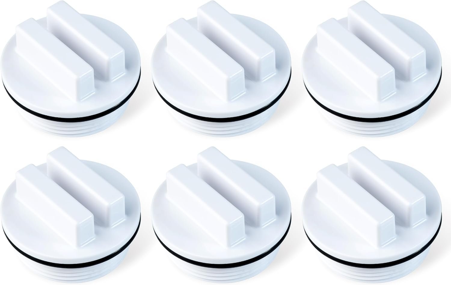 [Upgraded] Canamax SP1022C 1.5 inch Pool Filter Drain Plug with O-Ring – Compatible with Hayward Pentair and Winterizing Pools During Winter Season – Pack of 6