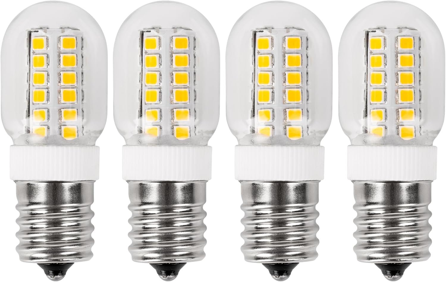 Canamax Dimmable 8206232A E17 LED Light Bulb 3W 75V-130V, 6000K Cold Daylight 240 lumens 40W Equivalent – Compatible with Microwave, Under Hood, Refrigerators, Ovens – Pack of 4