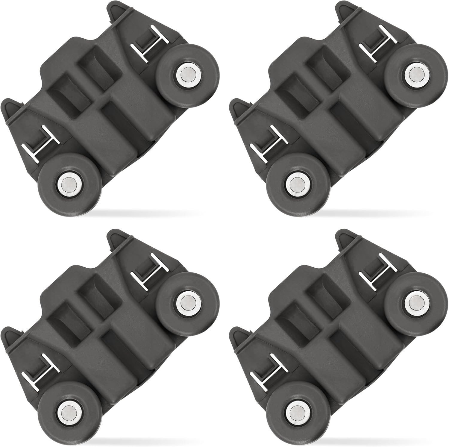 Canamax W10195417 Dishwasher Lower Dish Rack Wheel with STEEL Screws – Compatible with Kenmore KitchenAid Whirlpool Jenn-Air – Replaces W10195417V AP6016764 PS11750057 AH2579553 – PACK OF 4