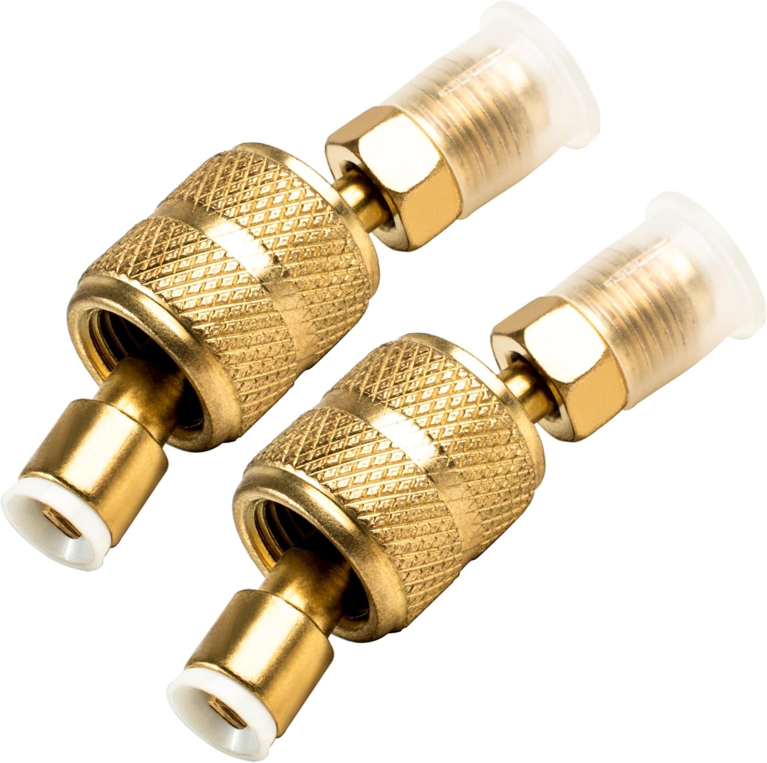 Canamax R410A Adapter 5/16 inches SAE Female to 1/4 inches SAE Male Flare – for Air Conditioners HVAC – Pack of 2 Straight Adapter + 2 Angled Adapter