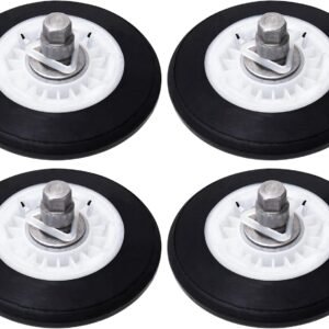Canamax 4581EL2002C Dryer Drum Roller - Compatible with LG Kenmore - Replaces AP5688895 4581EL2002A 4581EL2002B 4581EL2002D PS8260240 - Pack of 4