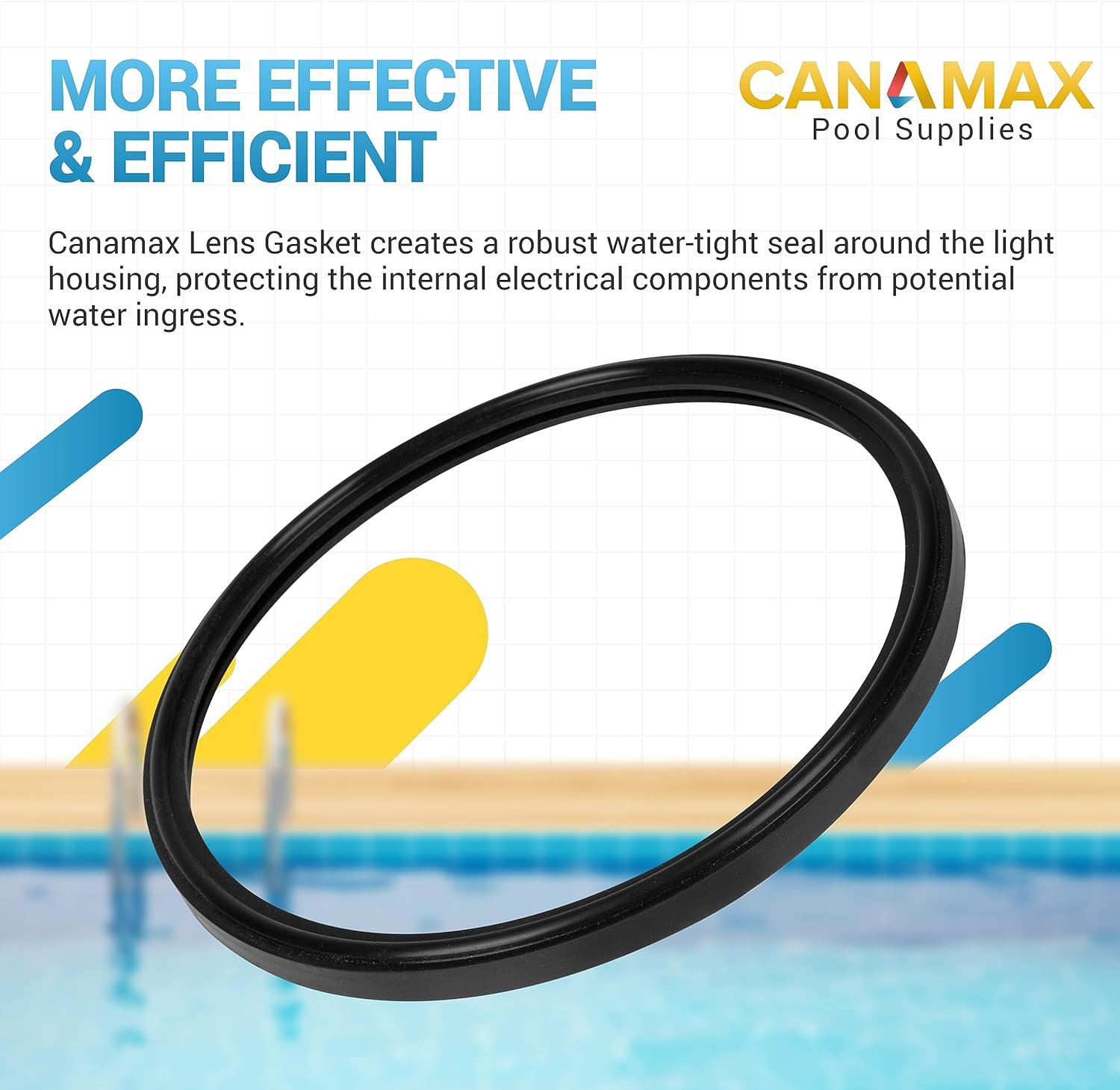Canamax Lens Gasket - Compatible with Hayward SPX0540Z2 for Select Hayward Starlite Series Underwater Lights P0540, SP0541, SP0542, and SP0543 - Image 2