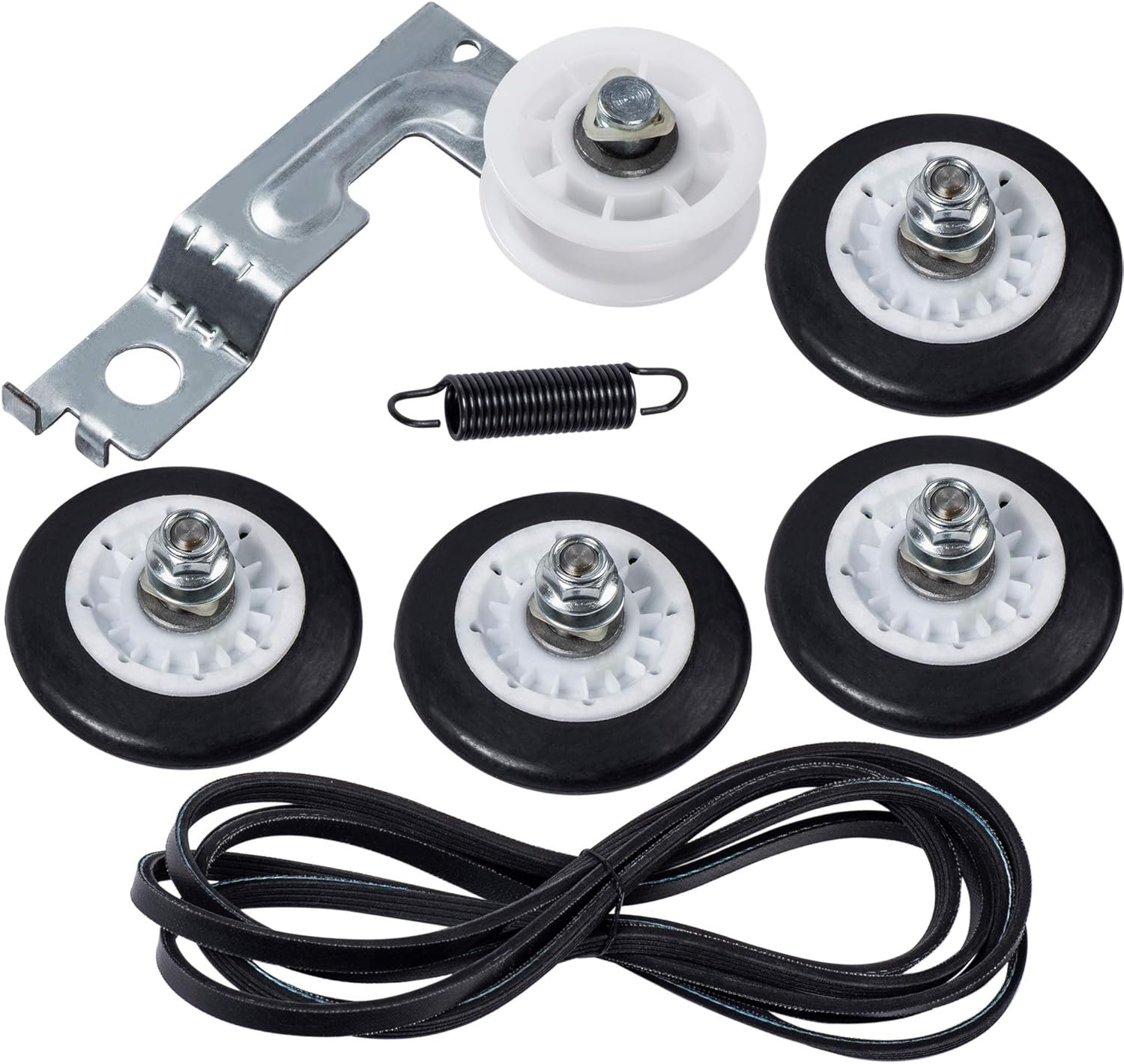 Canamax 4581EL2002C Dryer Drum Roller Assembly & 4400EL2001A Dryer Belt & 4561EL3002A Dryer Idler Pulley – Compatible with LG Kenmore Dryer