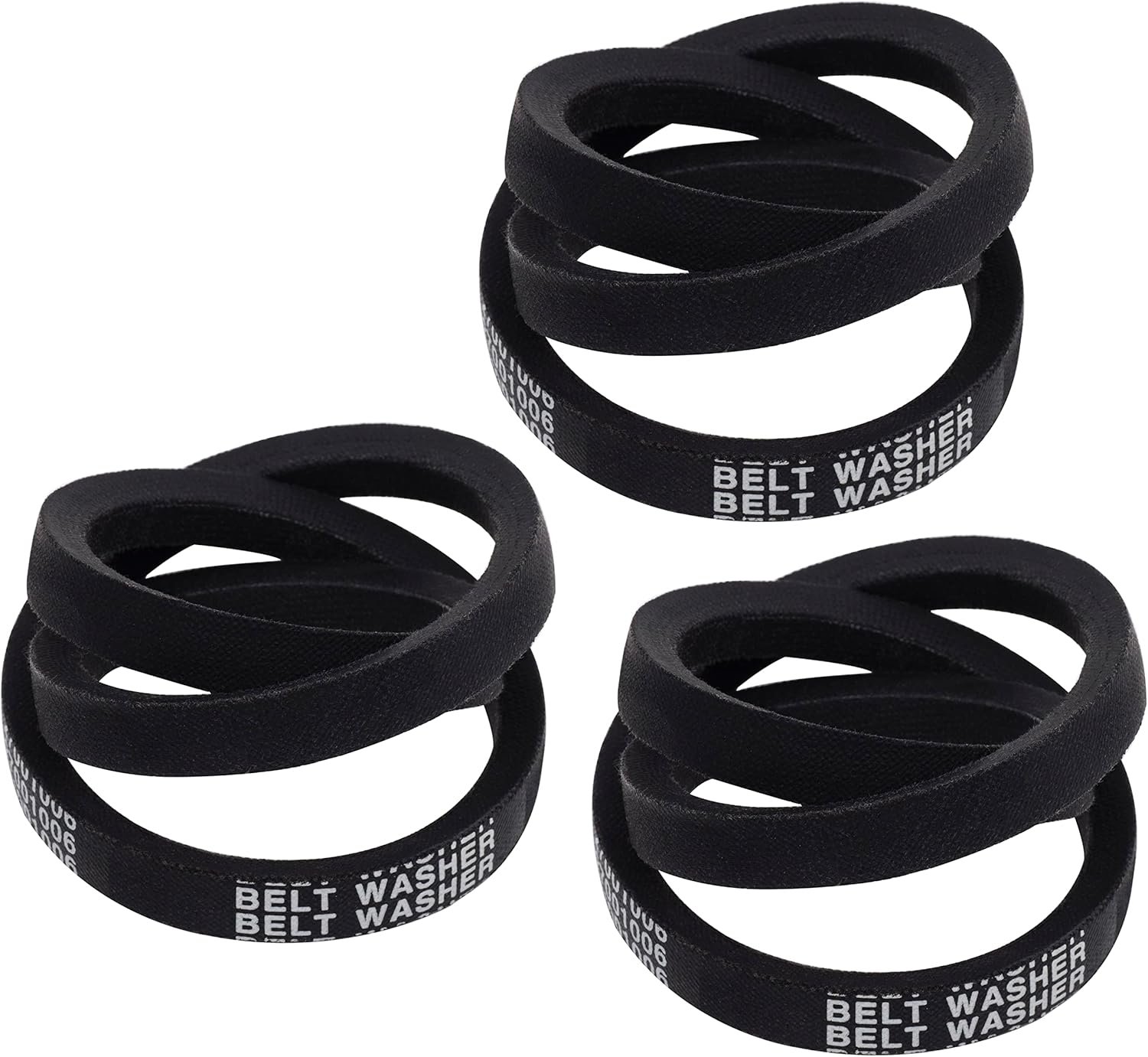 Canamax 27001006 38174 Washer Drive Belt – Compatible with Amana Maytag Washers – Replaces WP27001006 40053601 40053606 PS11740577 – Pack of 3